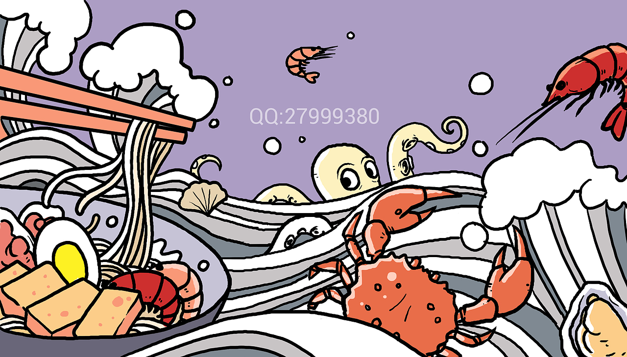 商业插画-海对面餐饮阜成门分店壁画（原创设计+壁画）（图ZNDg2MDk4NzY=） - 商业插画 - 站酷设计师二手漫画家原创素材 - 站酷ZCOOL