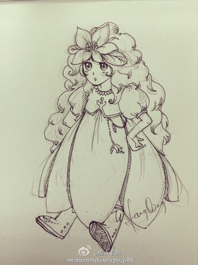 卷发的花仙子|插画|创作习作|蒲公英的头发_原创作品-站酷zcool