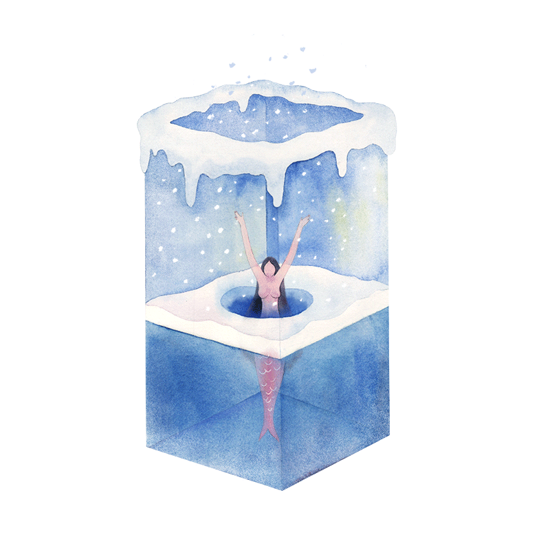 插画/动态图- 人鱼系列作品|插画|艺术插画|rao克力_原创作品-站酷