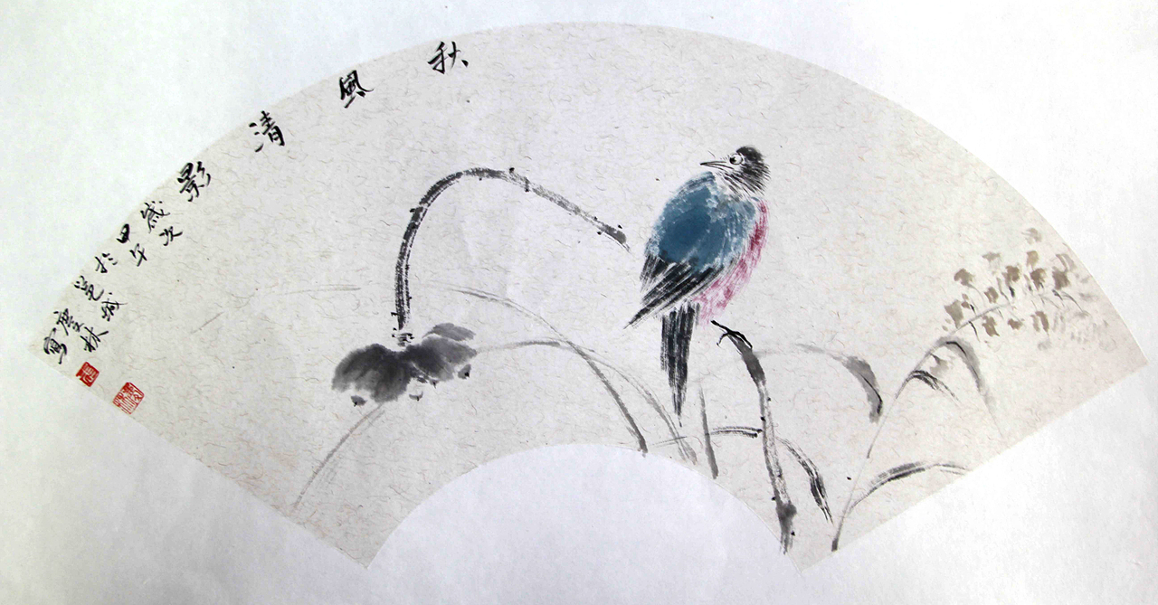 花鸟扇面小品（图ZODA3ODczMTI=） - 绘画 - 站酷设计师曦林清风原创素材 - 站酷ZCOOL