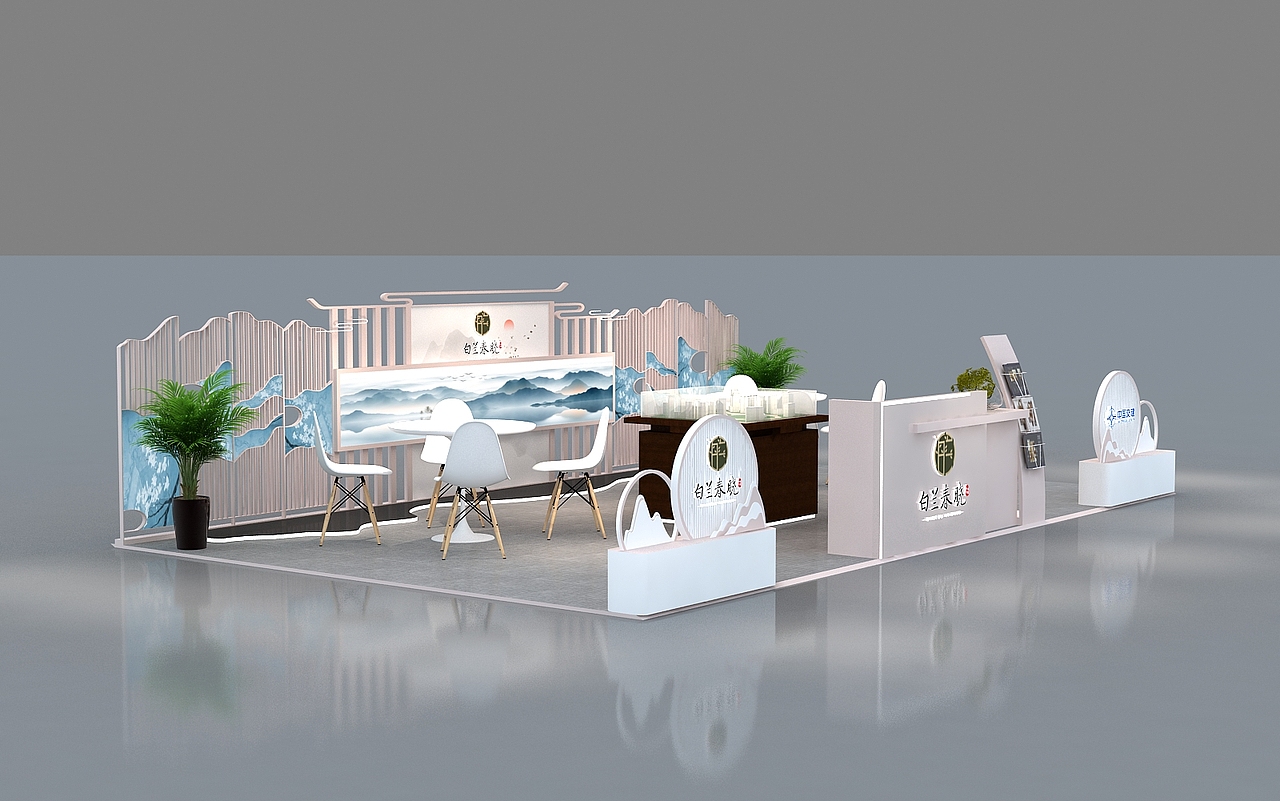 白兰春晓地产展位效果图（图ZMjIyOTQzNzQ4） - 其他三维 - 站酷设计师不求人_ph原创素材 - 站酷ZCOOL