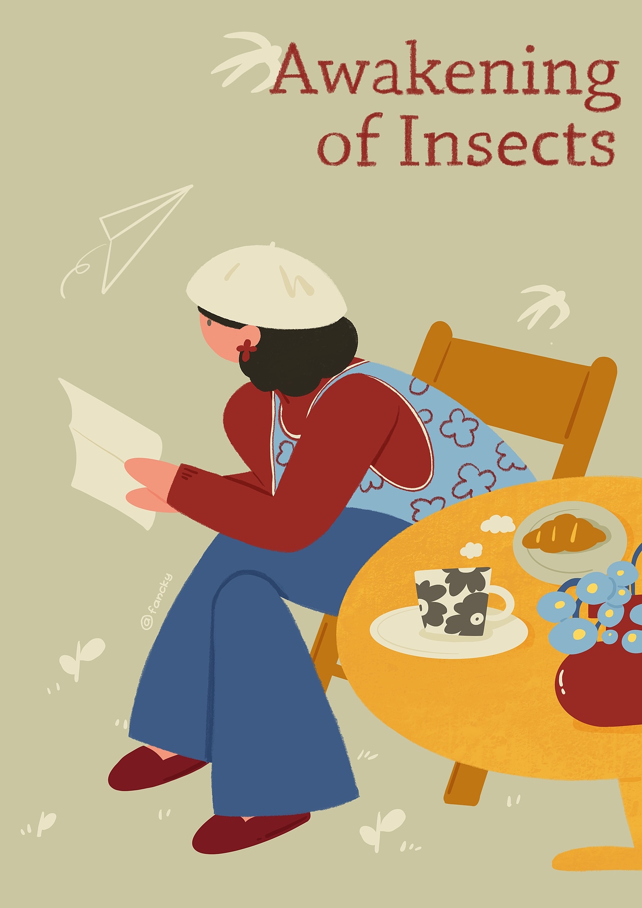 春天咖啡女孩（图ZMjkzOTExODk2） - 商业插画 - 站酷设计师梵祁的插画原创素材 - 站酷ZCOOL