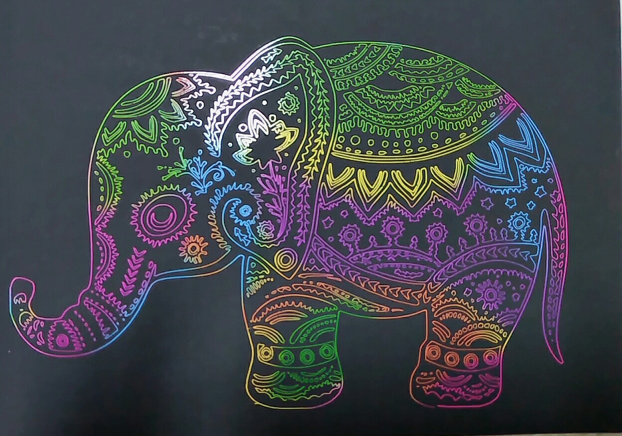 陆续上传我三年来的刮画作品