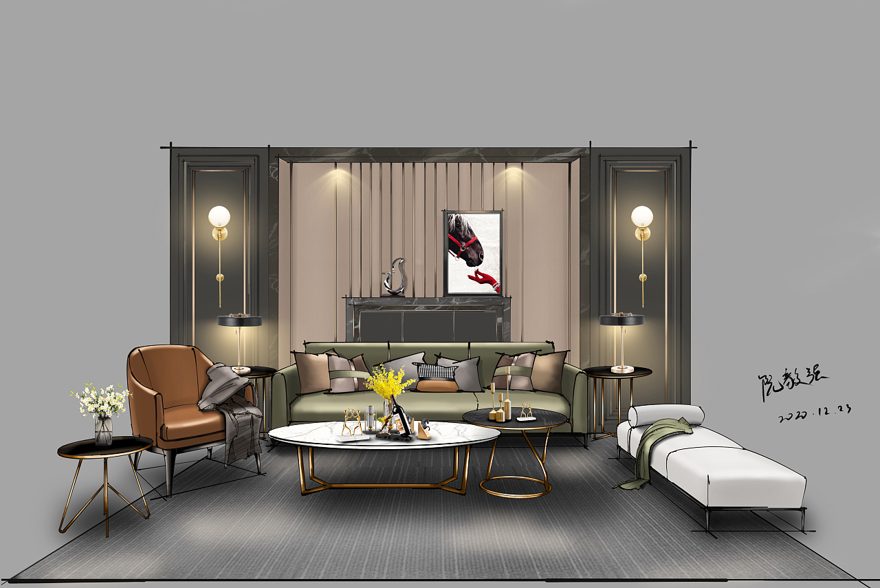 室内手绘作品欣赏|空间|室内设计|纯粹手绘 - 原创作品 - 站酷 (zcool