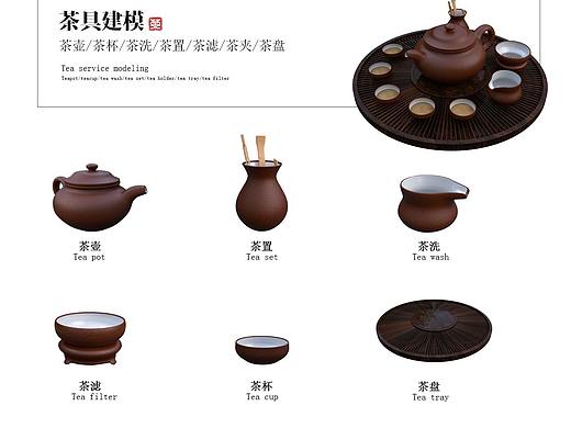 C4D茶具建模