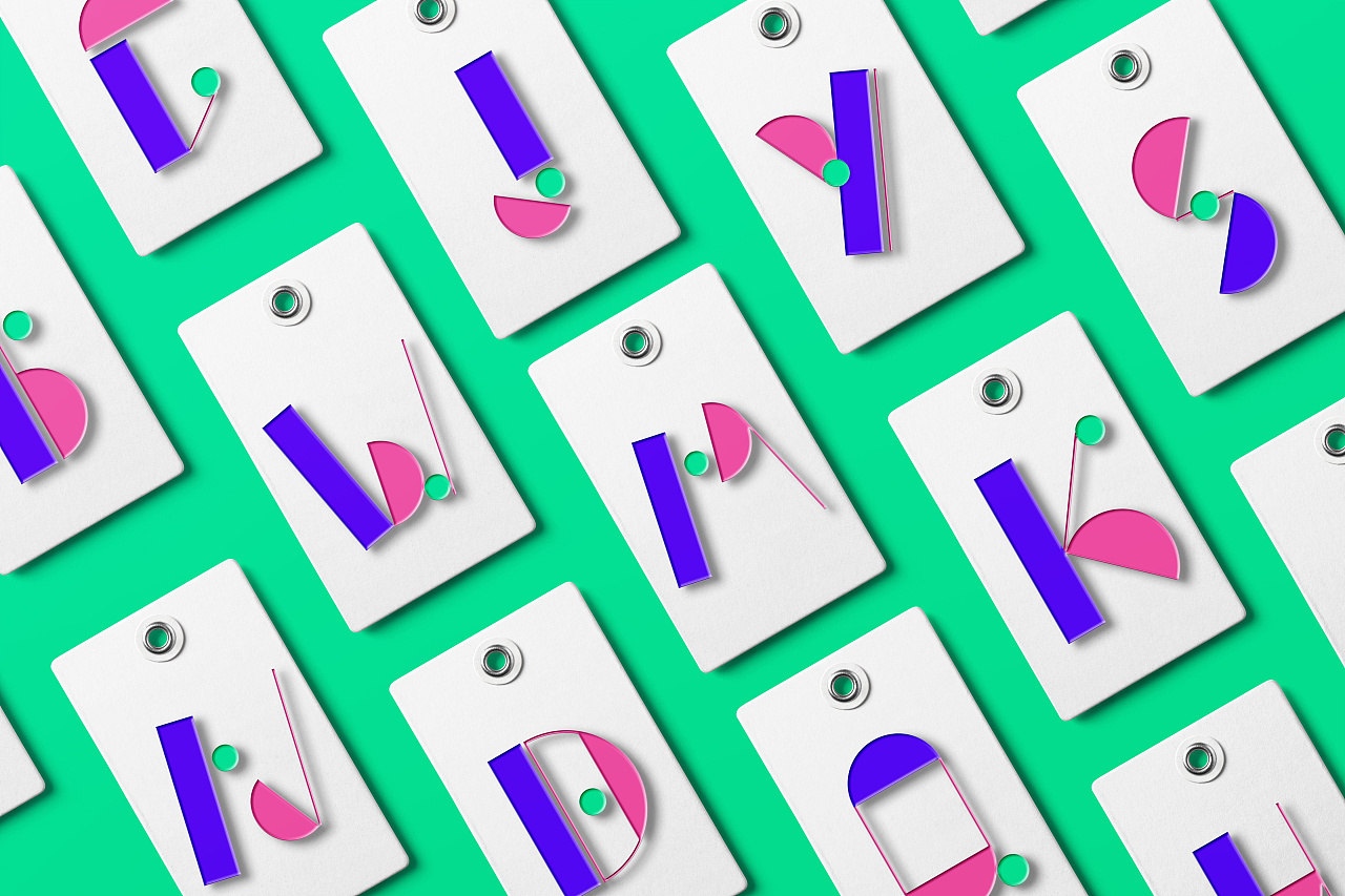 英文字体设计包豪斯风格