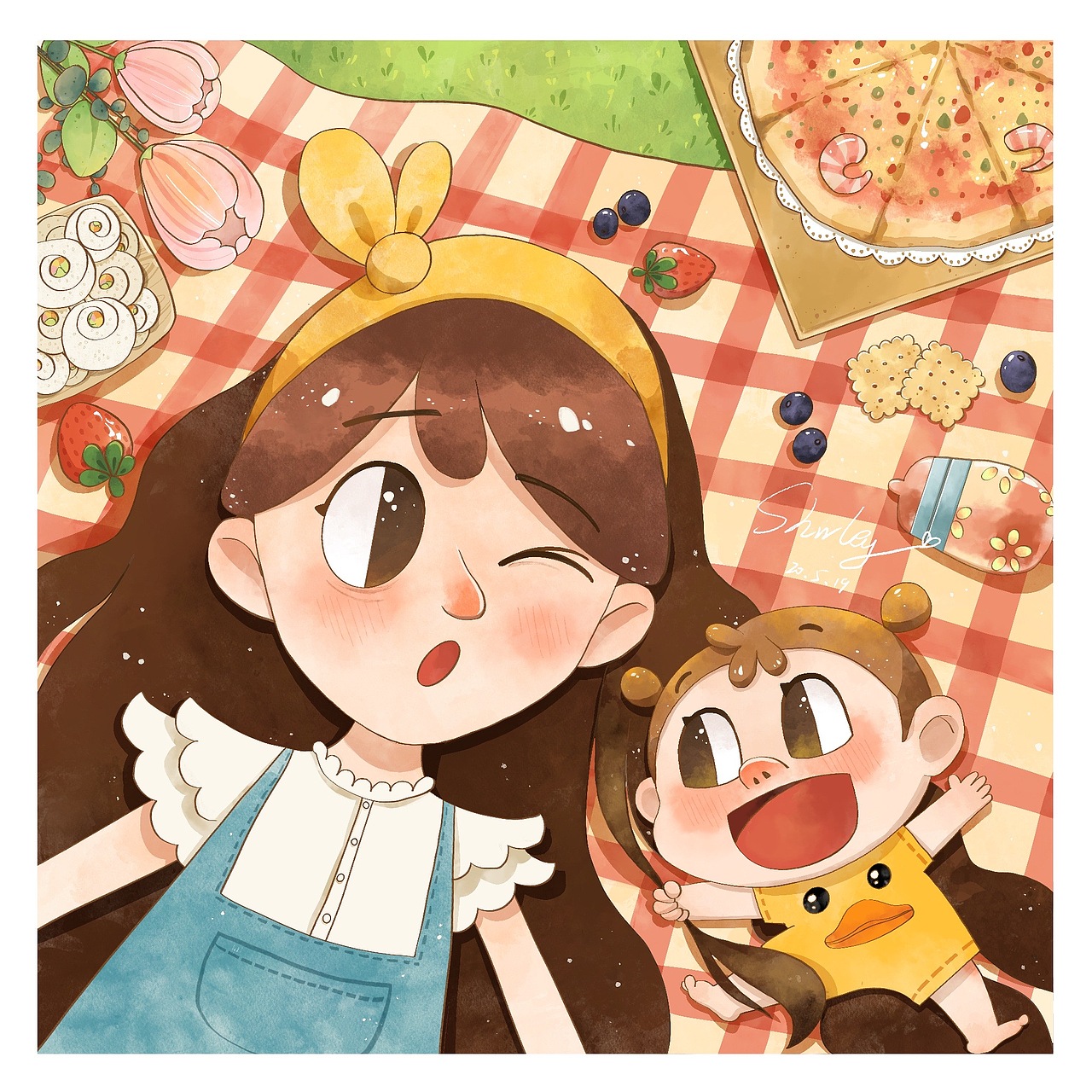 520小宝贝～～（图ZMjA3ODMwODAw） - 儿童插画 - 站酷设计师葉上原创素材 - 站酷ZCOOL