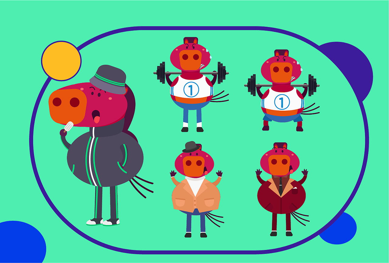 在线教育角色设计VI手册-儿童插画