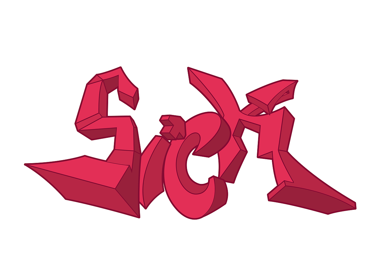 【大马蹄】涂鸦字体-SICK（图ZMTEyNTg5NDg=） - 新锐潮流插画 - 站酷设计师JUNG76原创素材 - 站酷ZCOOL