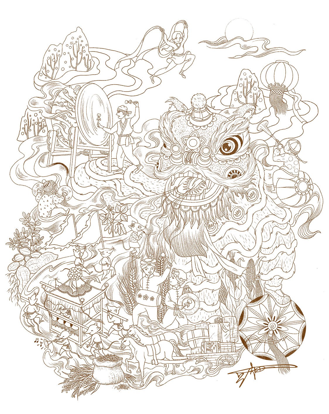 鼠年插画（图ZMTk0NDgwNjI4） - 创作习作 - 站酷设计师豆畑原创素材 - 站酷ZCOOL