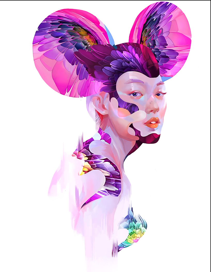 手绘 米奇少女（图ZMjE1MTgxNzQw） - 图案 - 站酷设计师JISUNING原创素材 - 站酷ZCOOL