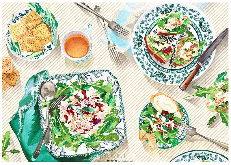 京杭大运河|食插3P -By LULU 新浪微博@何璐LULULU（图ZMTg1MTA4NzI=） - 商业插画 - 站酷设计师LULULUhe原创素材 - 站酷ZCOOL