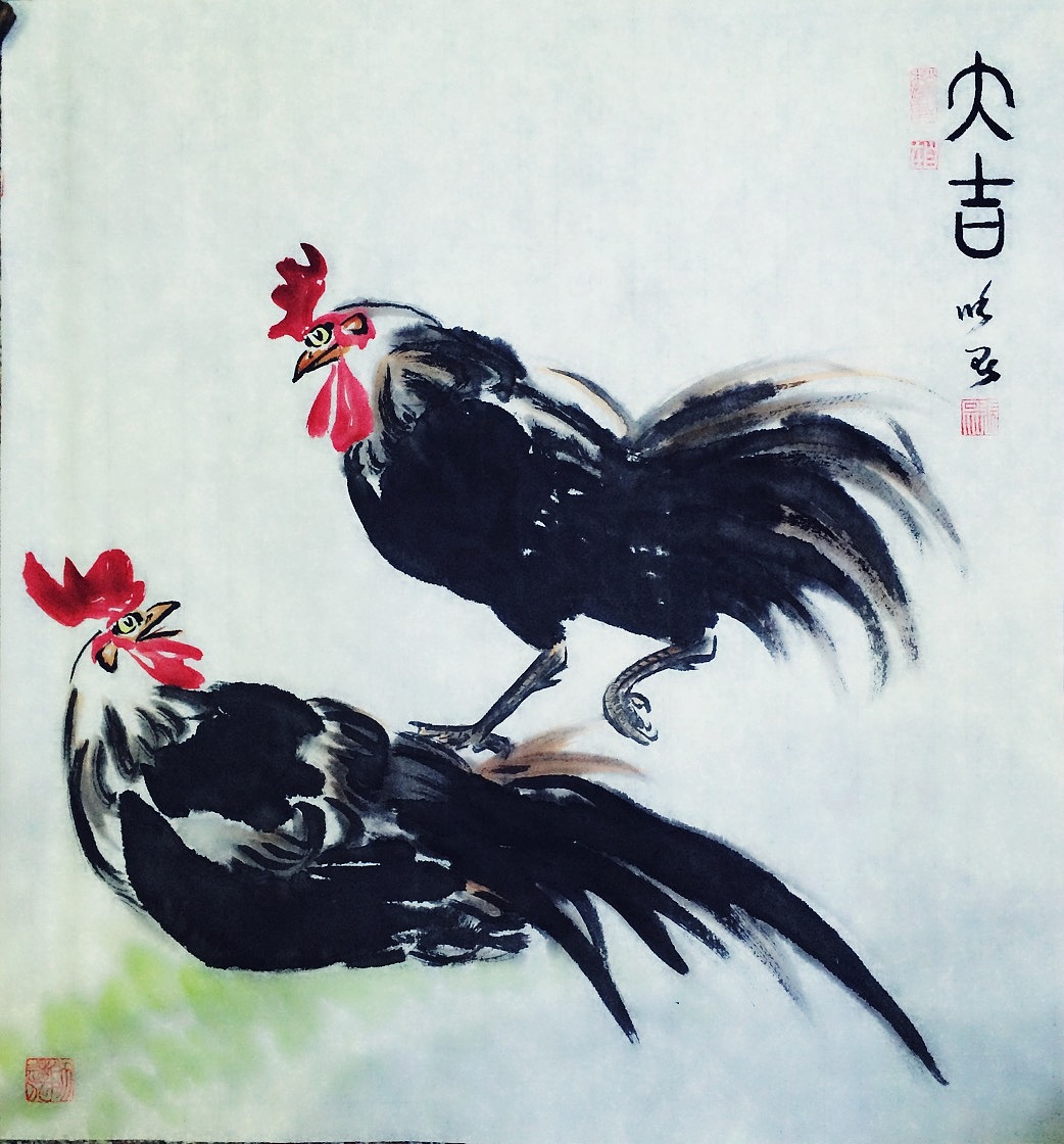 春映枝头吉常在，和睦家庭百事兴。（图ZNjg4NzY1MDA=） - 绘画 - 站酷设计师长风国画原创素材 - 站酷ZCOOL