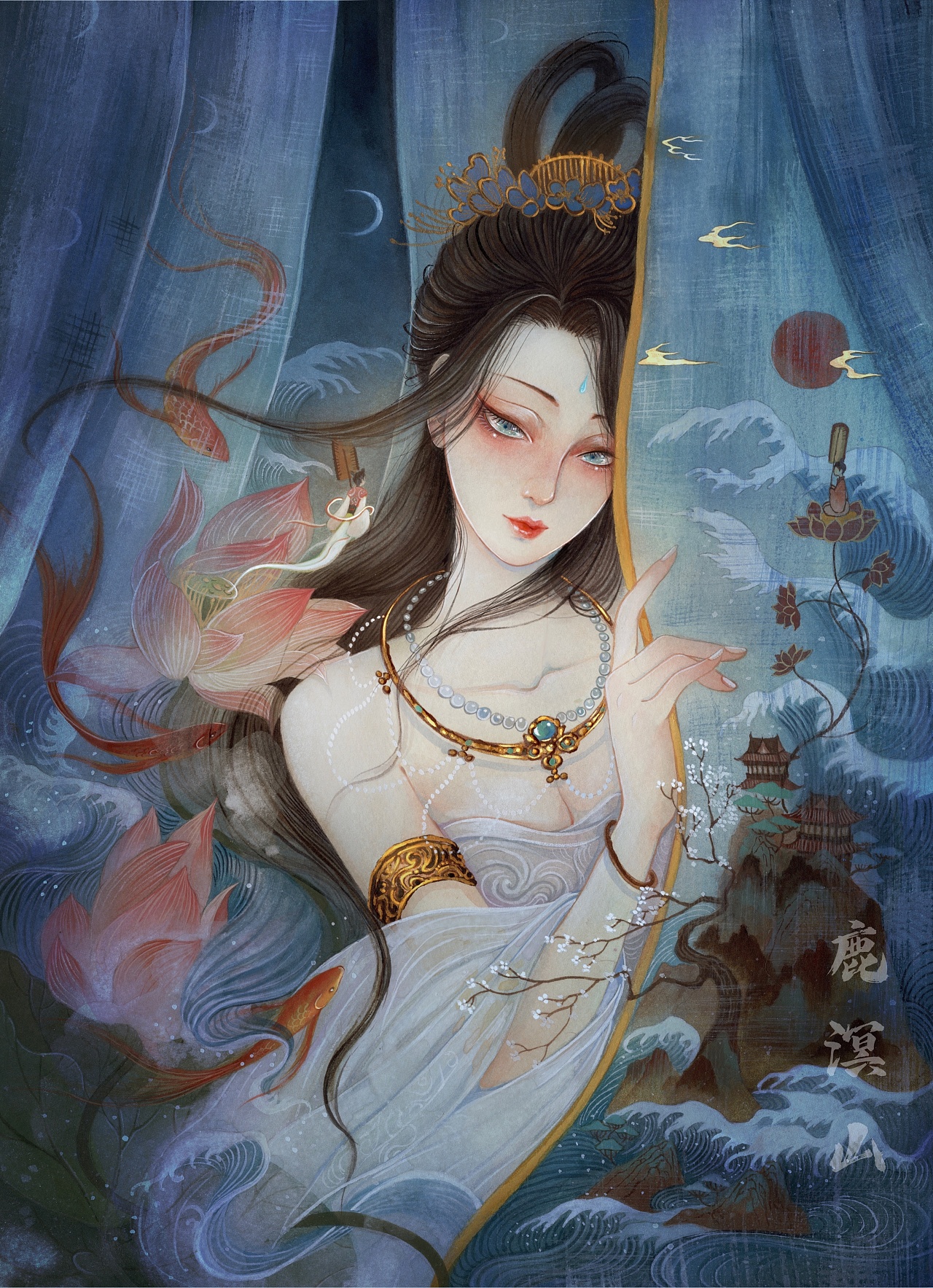 手绘中国神话女神图鉴 原创作品 站酷 Zcool