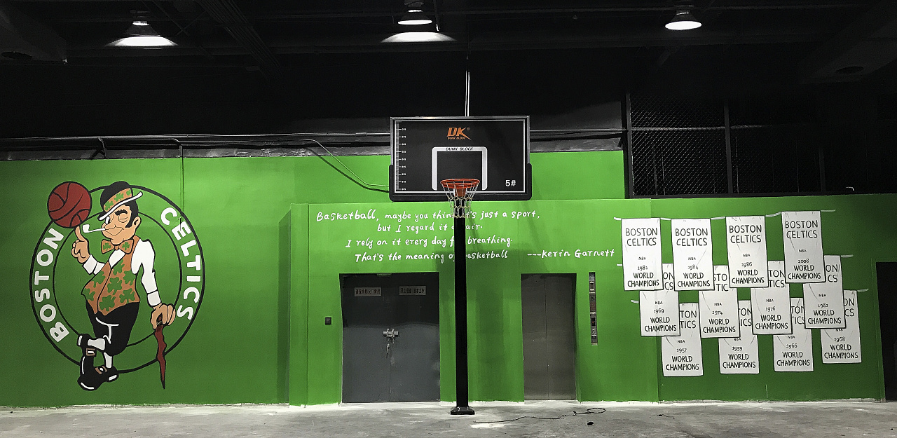 【墙绘】苏州汽车南站荡客篮球馆彩绘 nba&灌篮高手