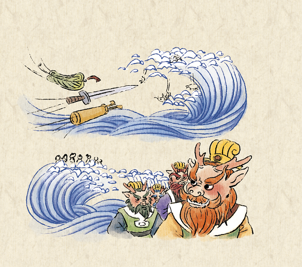 八仙过海（图ZMTczNzc3NjQw） - 儿童插画 - 站酷设计师木星插画工作室原创素材 - 站酷ZCOOL
