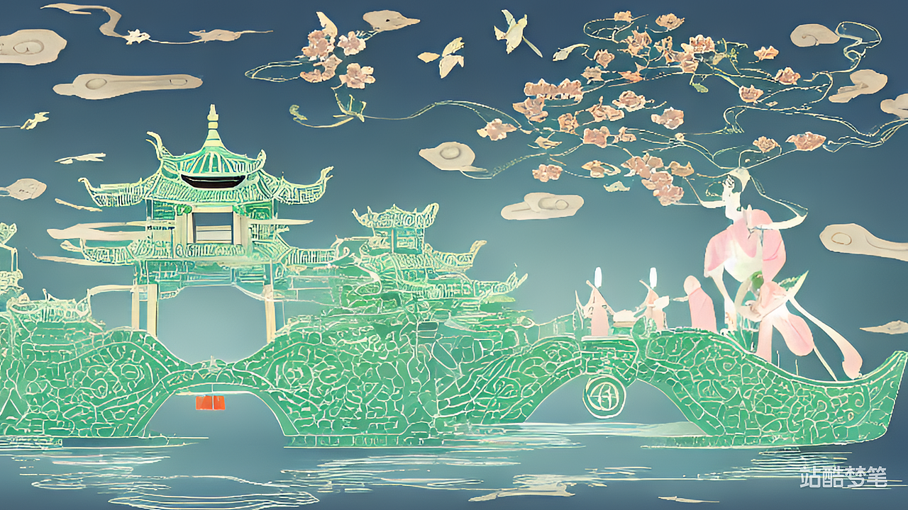 #站酷梦笔#扬州瘦西湖非遗奇幻夜