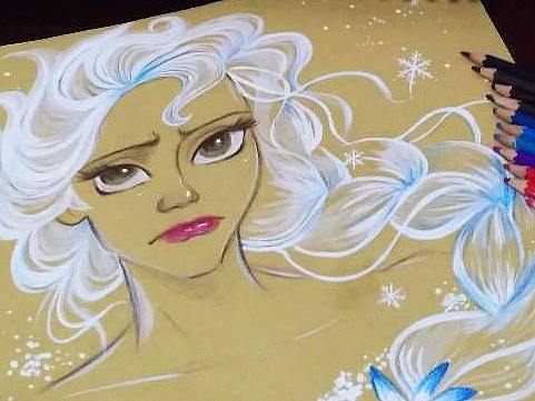 彩鉛動(dòng)漫人物牛皮紙繪畫--冰雪奇緣（個(gè)人主頁-ZMjgzODc0ODA=） - 繪畫 - 站酷設(shè)計(jì)師尼希米原創(chuàng)素材 - 站酷ZCOOL