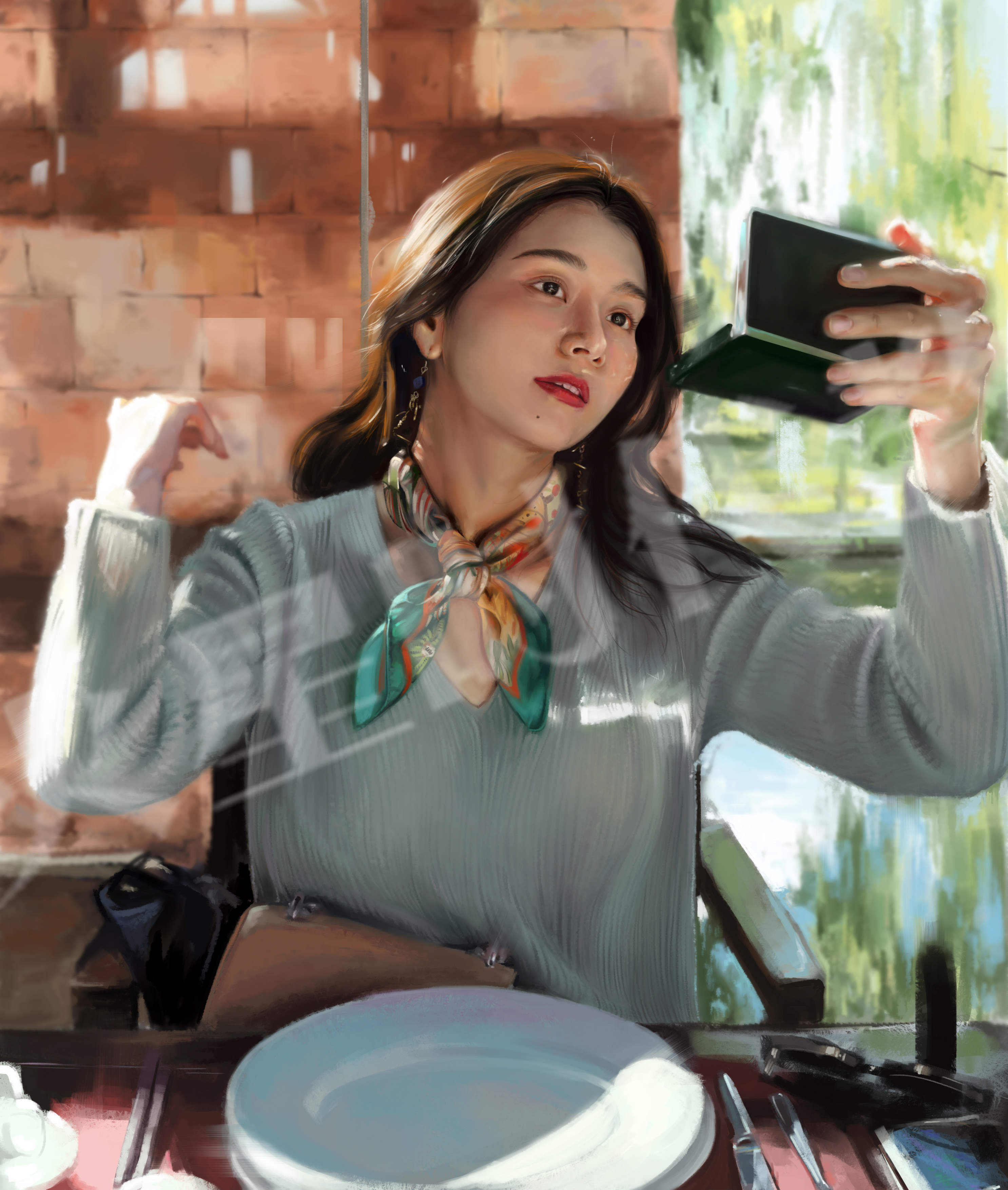 人物插画 写实风格