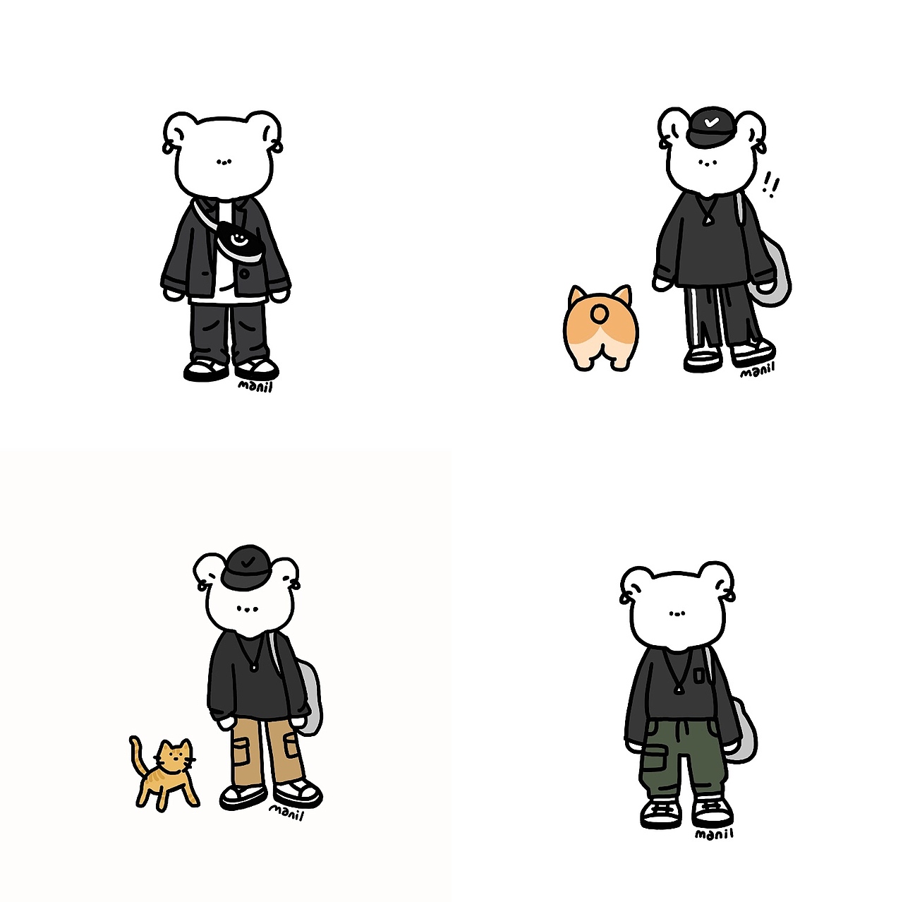 『 我的观察日记 』日常穿搭涂鸦（图ZMTY2NTc0MjQw） - 新锐潮流插画 - 站酷设计师Manil原创素材 - 站酷ZCOOL