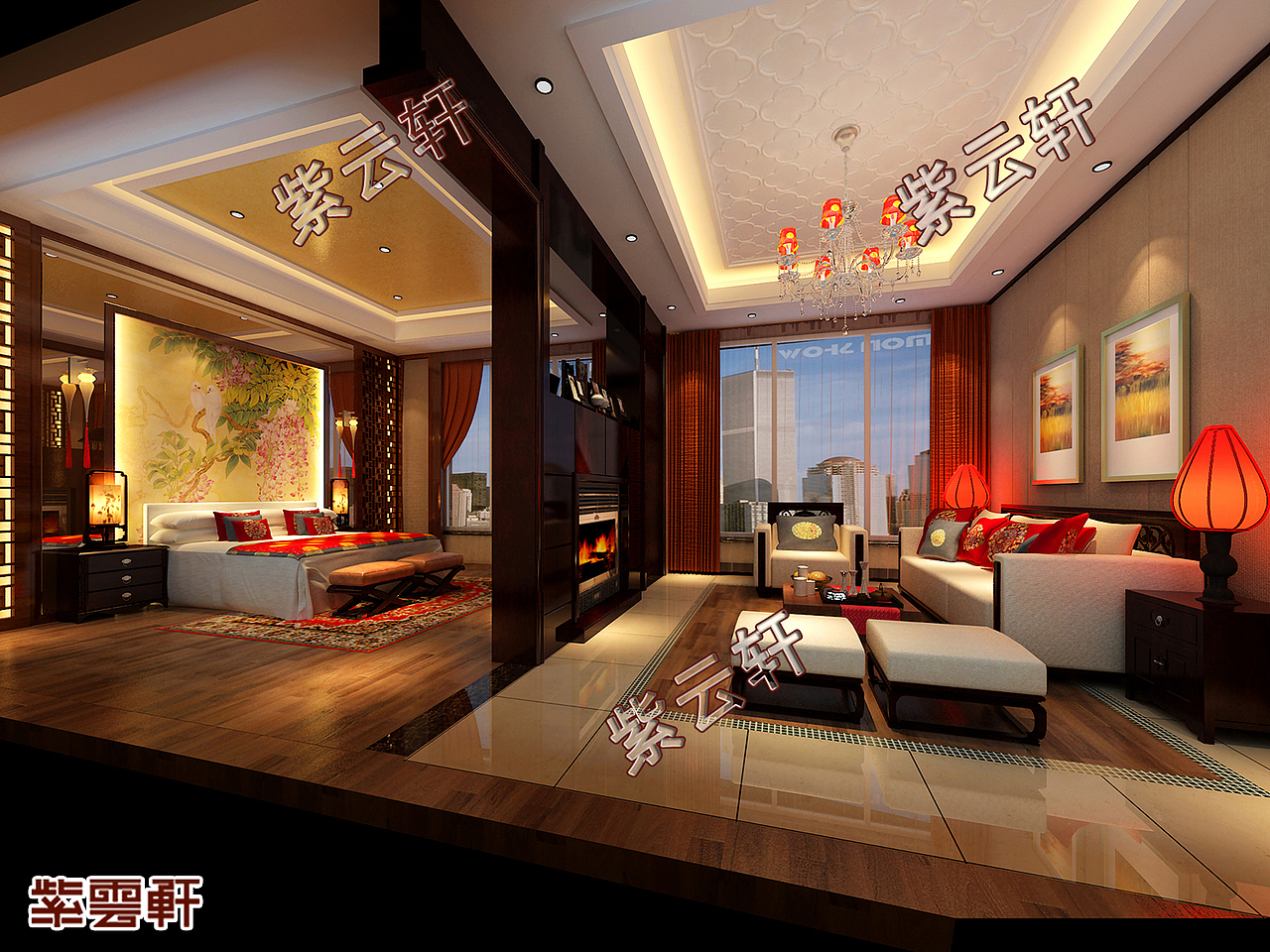 女主卧室复古中式装修效果图