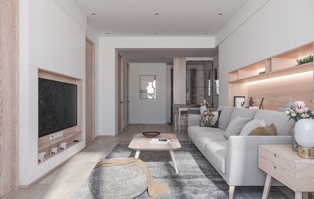 现代原木风格（图ZMjA2OTU4NzMy） - 家装设计 - 站酷设计师明末边军原创素材 - 站酷ZCOOL