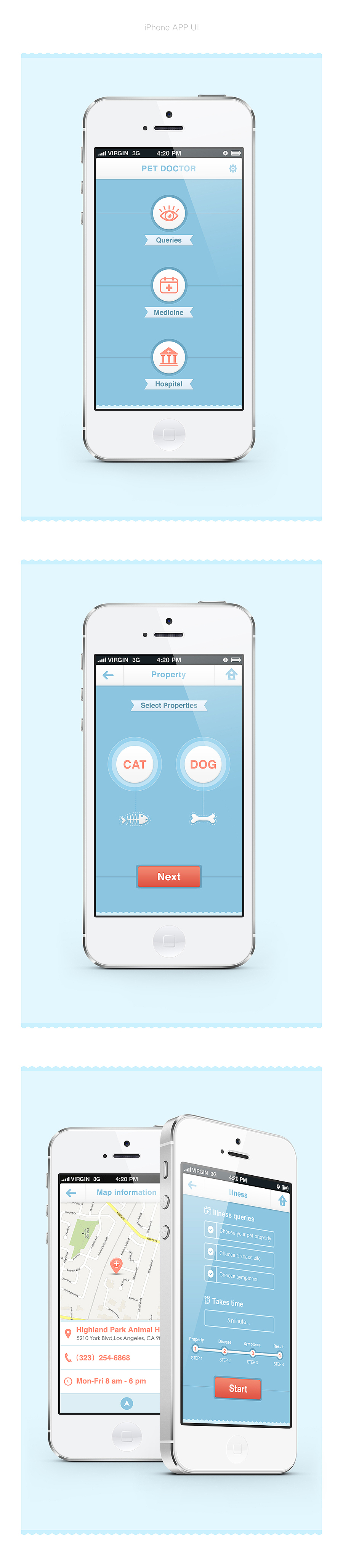 宠物医生iPhone App & 网站WEB设计（图ZMTA2NTk1NDg=） - APP界面 - 站酷设计师大元pxyair原创素材 - 站酷ZCOOL