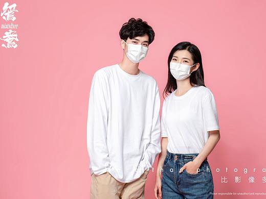 Winner 稳健口罩形象片平面拍摄案例（情侣棚拍）