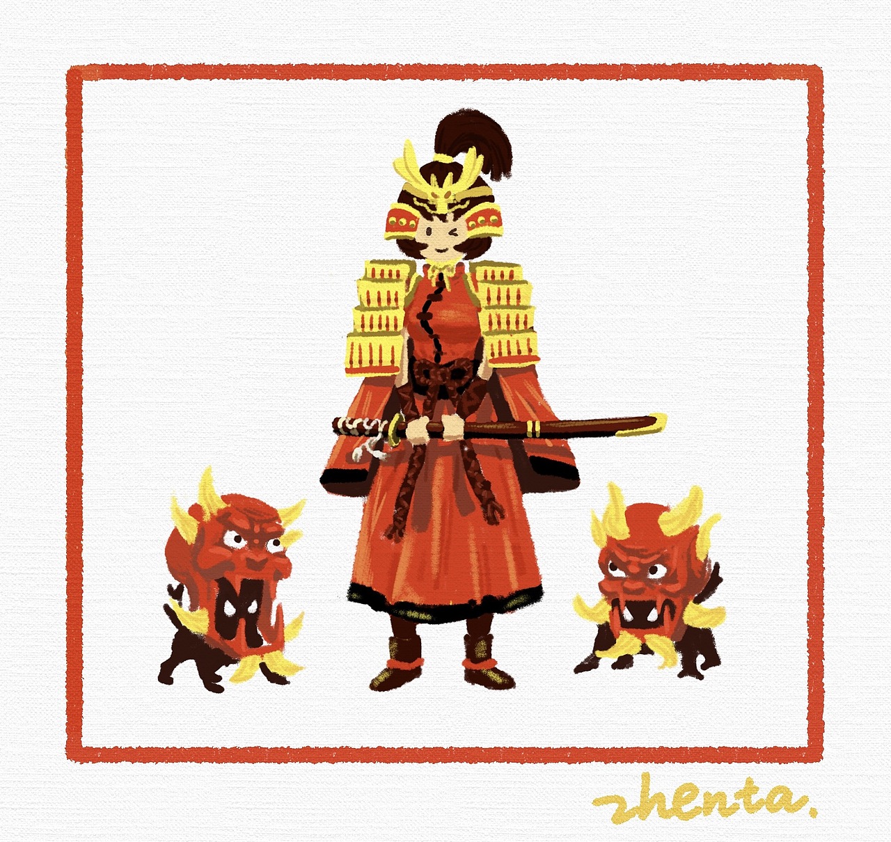 小鬼和女武士。