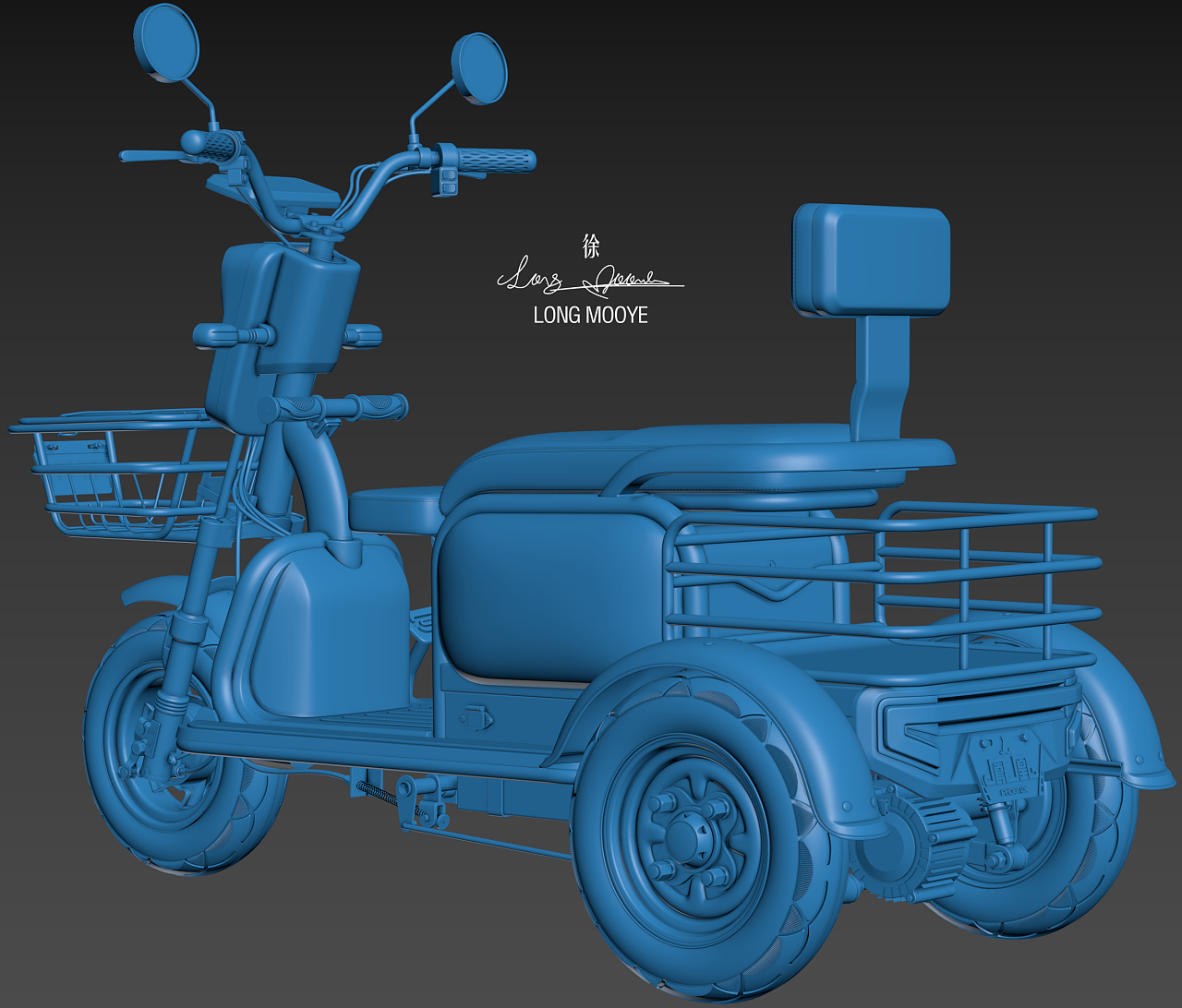 凤凰三轮电动车渲染电动车建模
