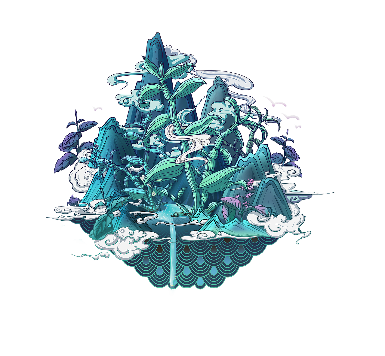 斛说霍山石斛插画已商用