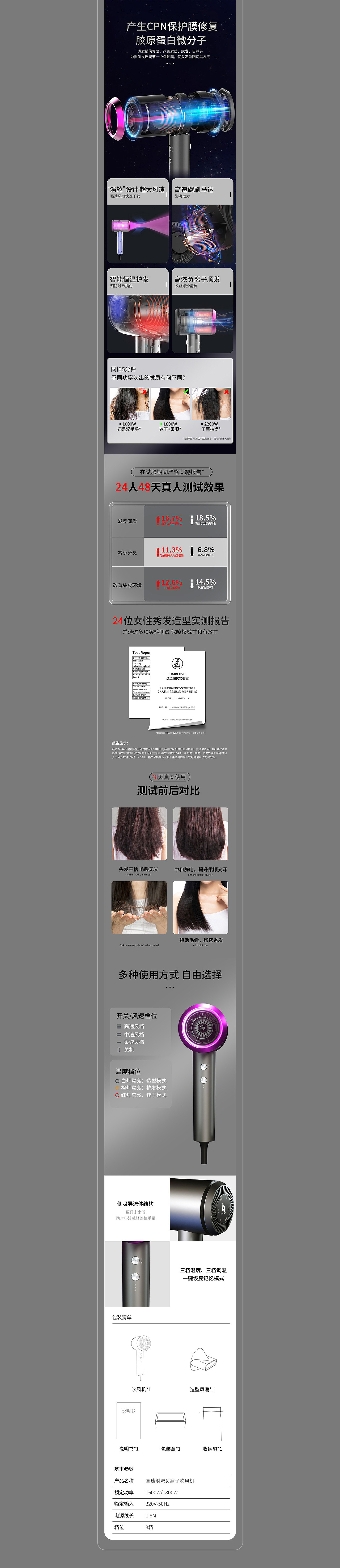 吹风机家电详情页x2（图ZMjk0MDg2Nzgw） - 电商 - 站酷设计师去吧VV桑原创素材 - 站酷ZCOOL