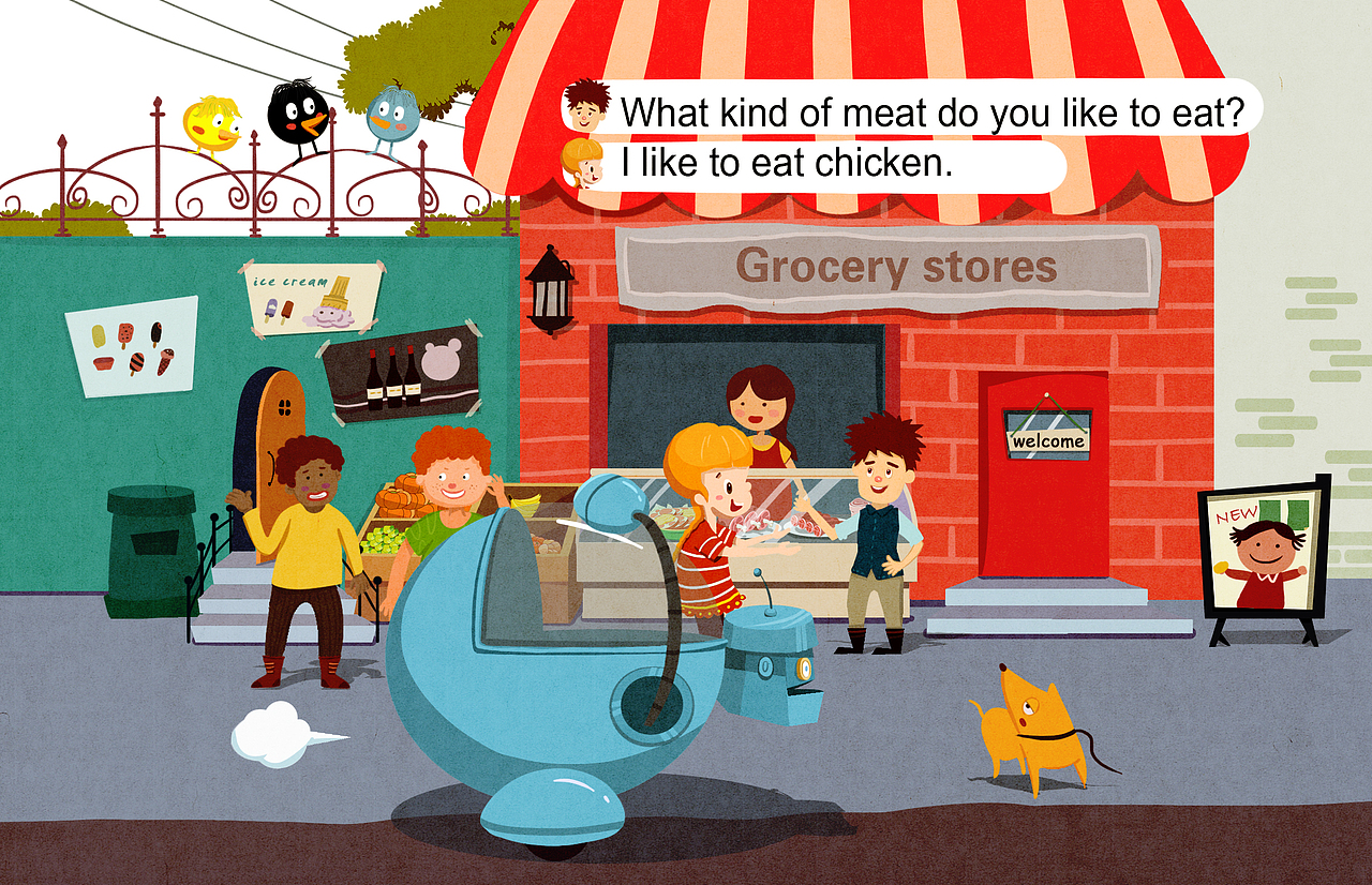 Going to the Grocery（图ZODkwNTYzMjQ=） - 儿童插画 - 站酷设计师木子文化原创素材 - 站酷ZCOOL