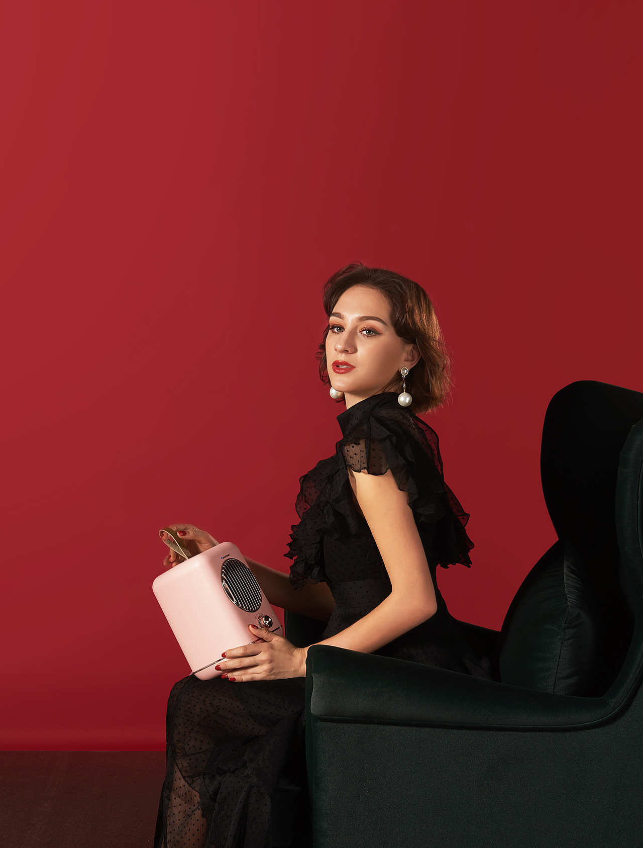 蓝宝桌面取暖器拍摄