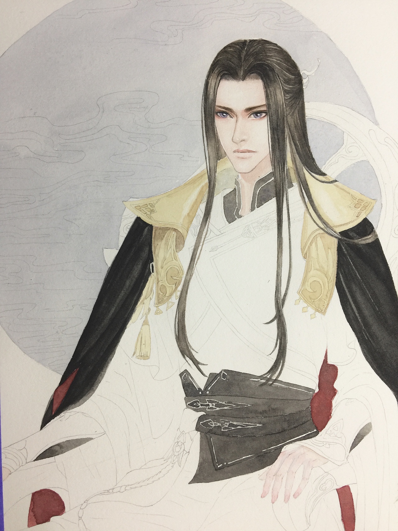 水彩逆水寒无情师兄