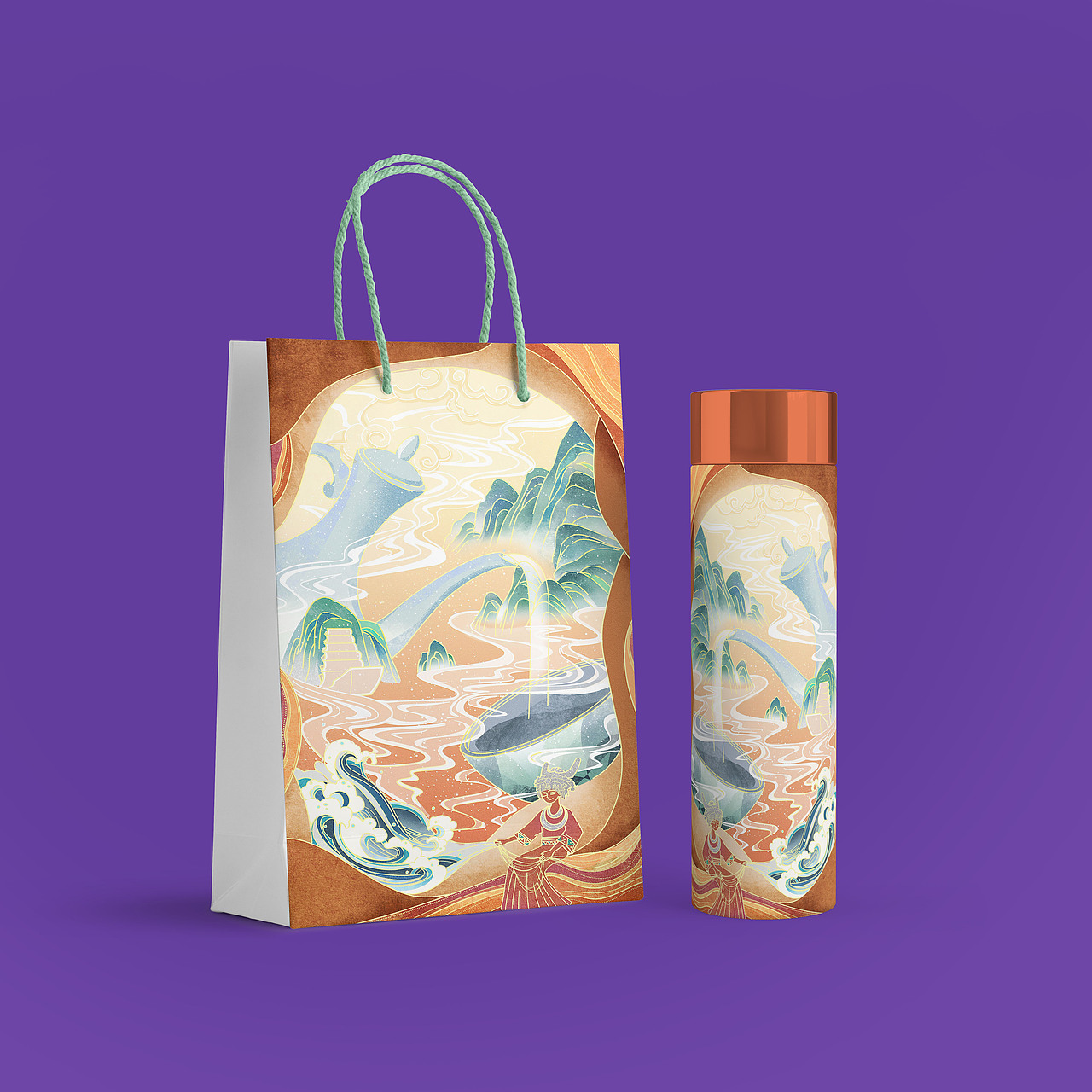 国风非遗文化插画（图ZMjUxODQxNTA0） - 商业插画 - 站酷设计师成吉思汗包原创素材 - 站酷ZCOOL
