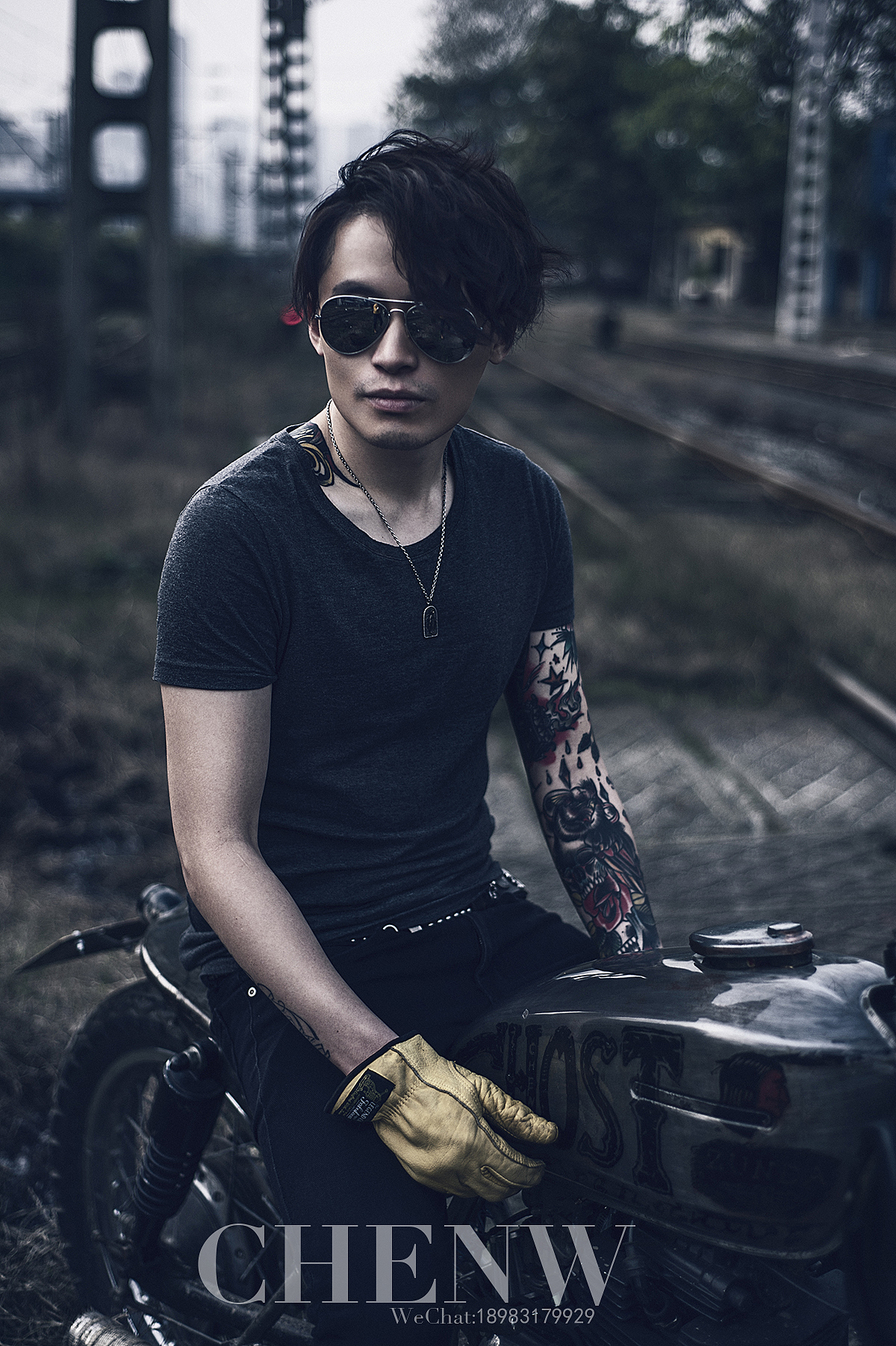 复古机车人像摄影