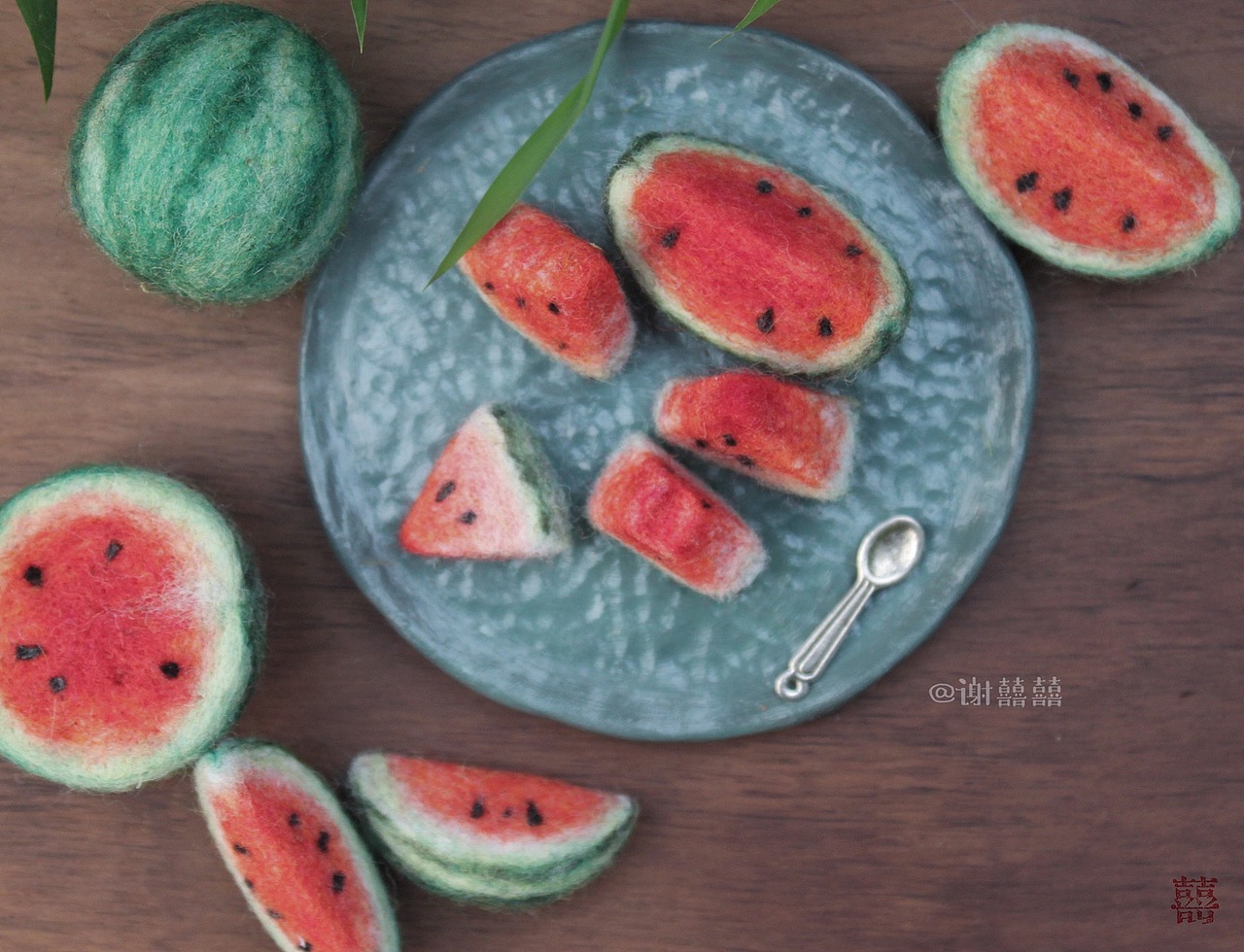 囍囍的羊毛毡 之 夏至西瓜（图ZODMwMjc0MTI=） - 其他手工艺 - 站酷设计师谢囍囍原创素材 - 站酷ZCOOL
