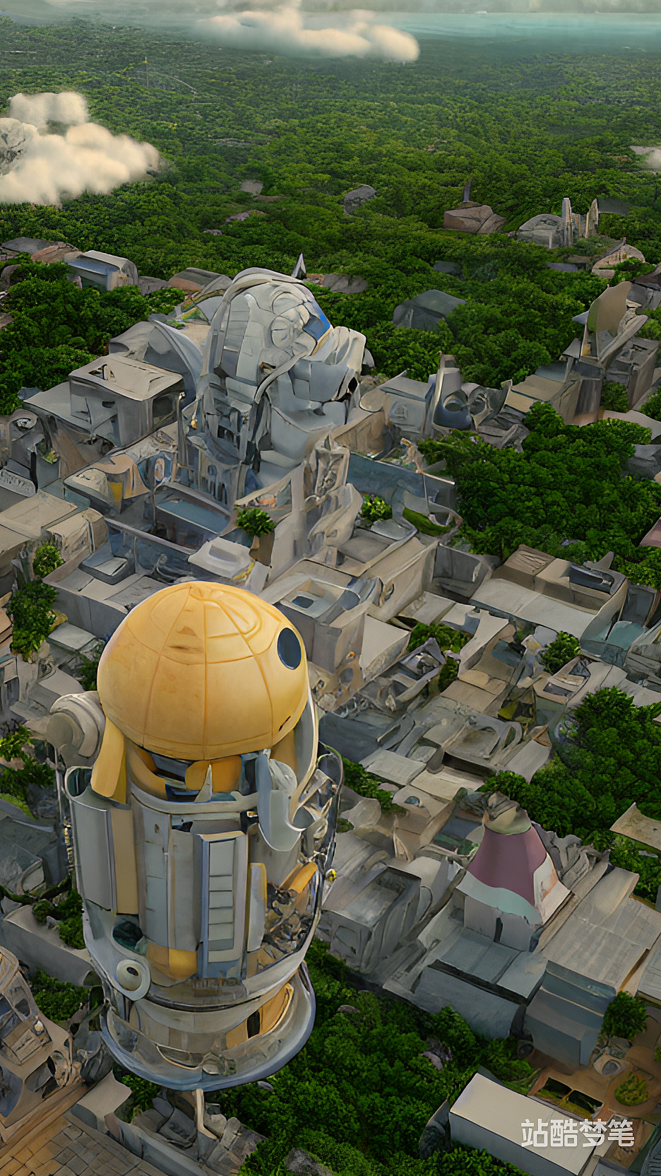 站酷梦笔#天空,大透视,仰视,壮观,虚幻引擎,动漫