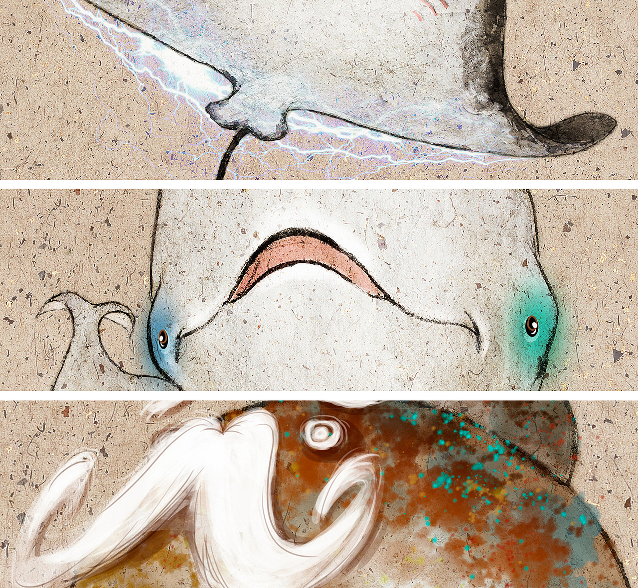 《寻海记》水墨插画（图ZNzUxMDU0NDA=） - 概念设定 - 站酷设计师熟饭要发光原创素材 - 站酷ZCOOL