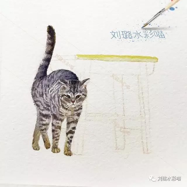 《蹭蹭猫》原创水彩教程（图ZNzY4NTQ4NTI=） - 绘画 - 站酷设计师刘璐水彩喵原创素材 - 站酷ZCOOL