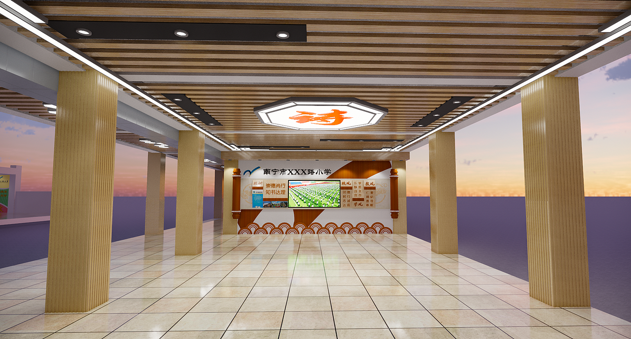 学校主题门厅（图ZMTg1MDI2ODky） - 家装设计 - 站酷设计师BET不会设计原创素材 - 站酷ZCOOL