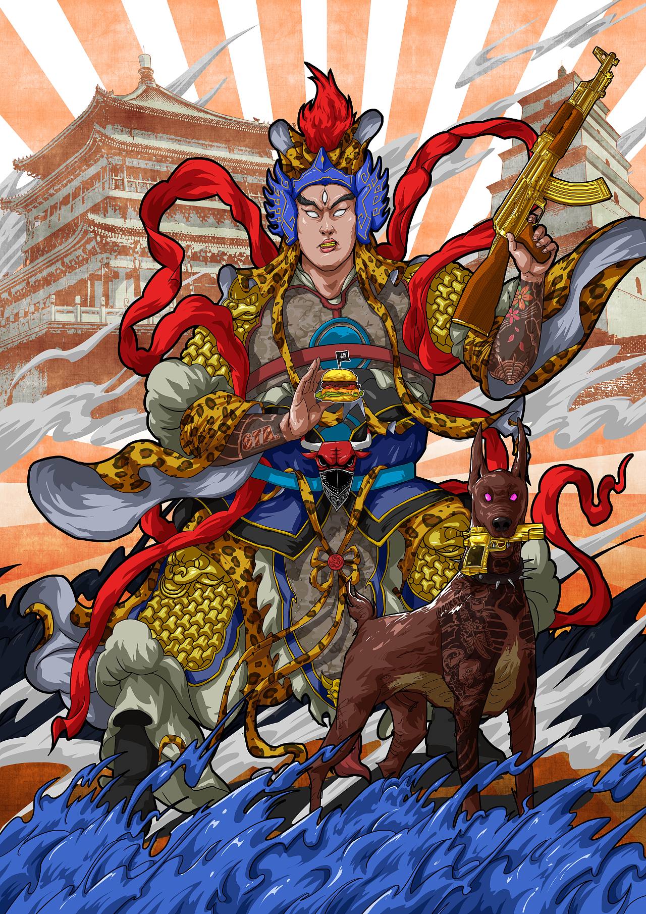 BAD BOI 二郎神（图ZOTA0NzYzODA=） - 商业插画 - 站酷设计师2eusway原创素材 - 站酷ZCOOL