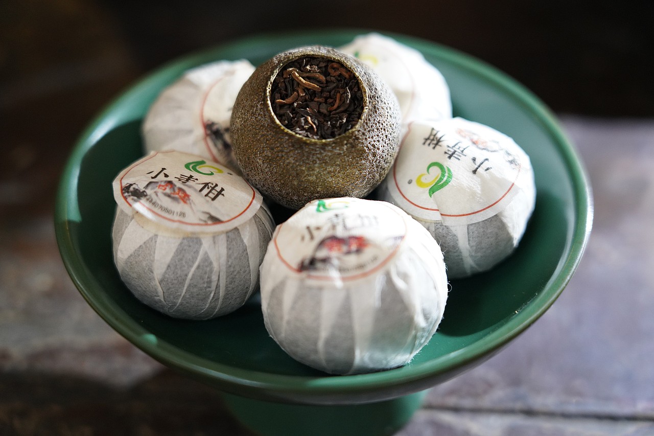 茗时今小青柑 陈皮普洱茶 柑普茶 陈皮茶 新会陈皮柑茶