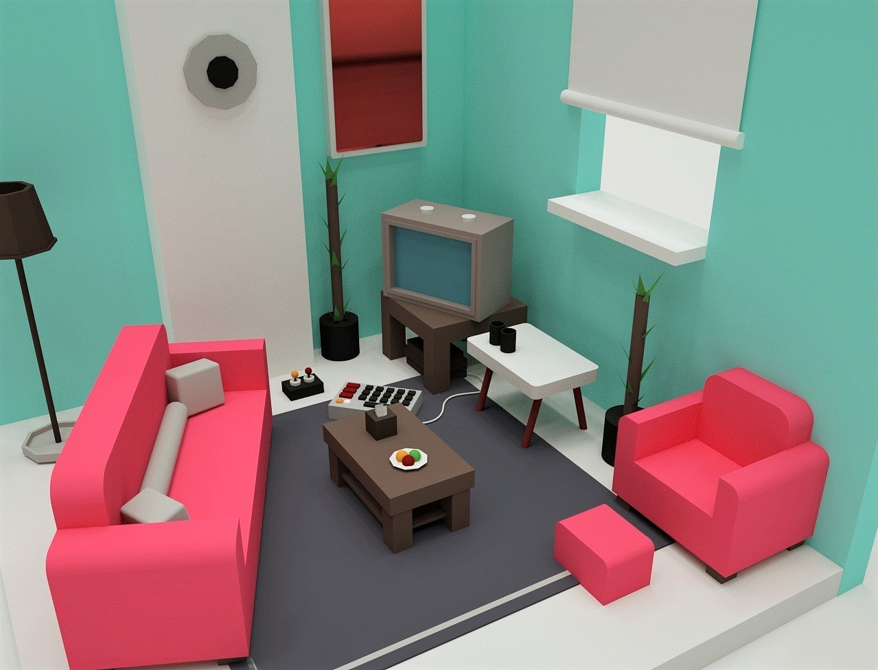 三维练习（小客厅）（图ZMjI3ODkyNjA0） - 场景 - 站酷设计师siaolinl原创素材 - 站酷ZCOOL