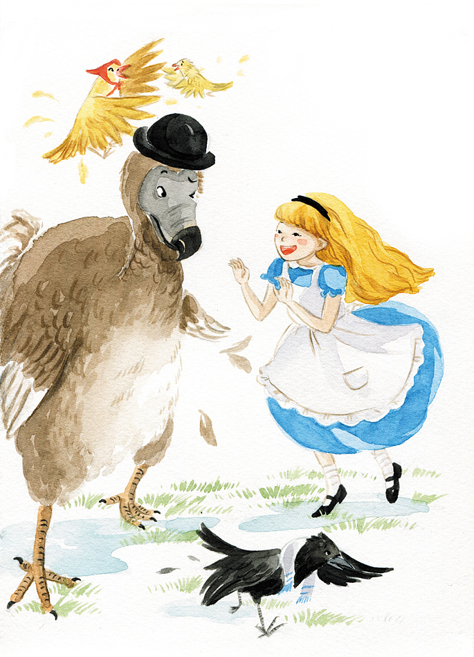 爱丽丝漫游奇境插画