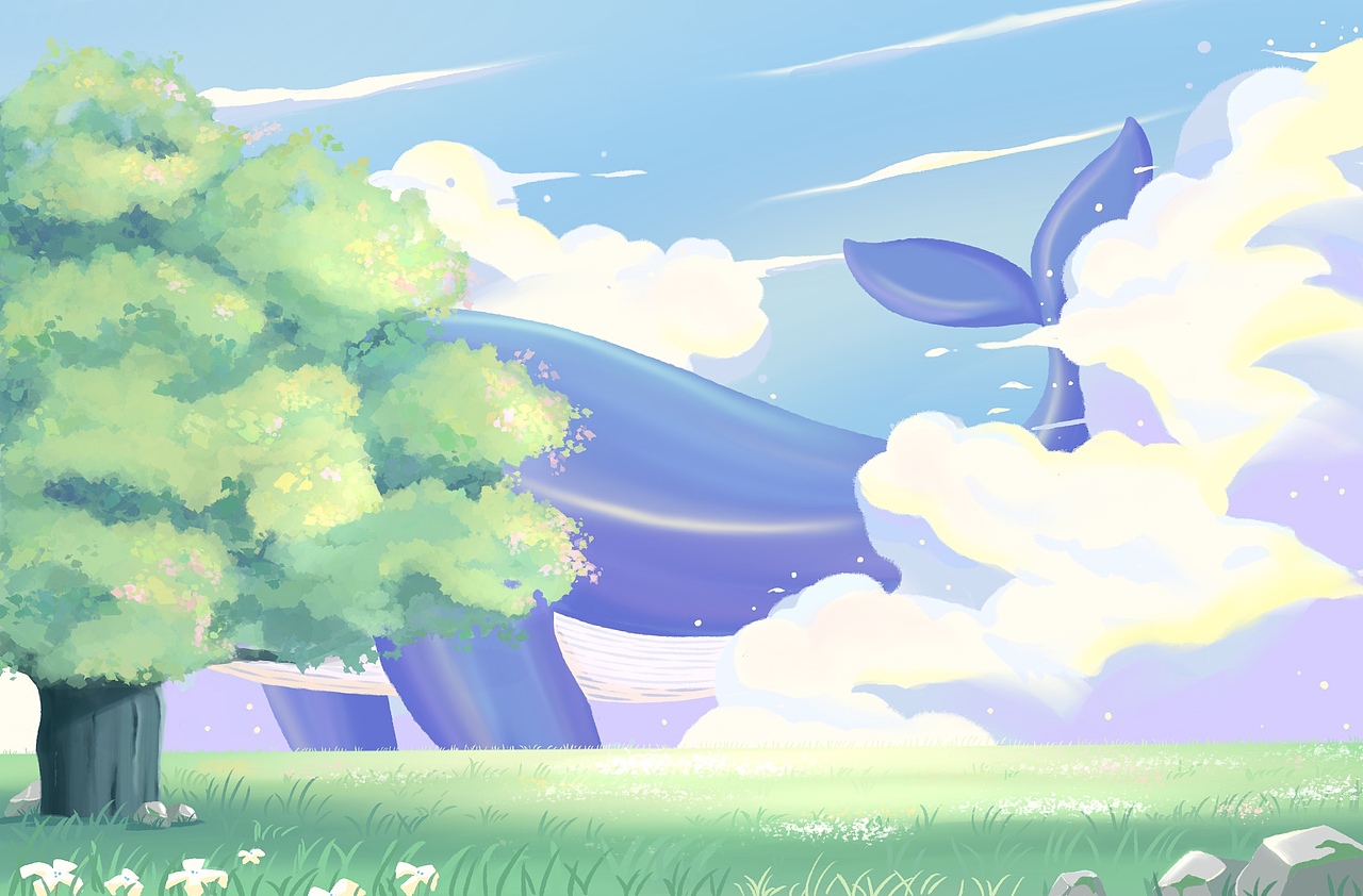 有时云后不一定是彩虹 还可能是想和我捉迷藏的鲸鱼呢!