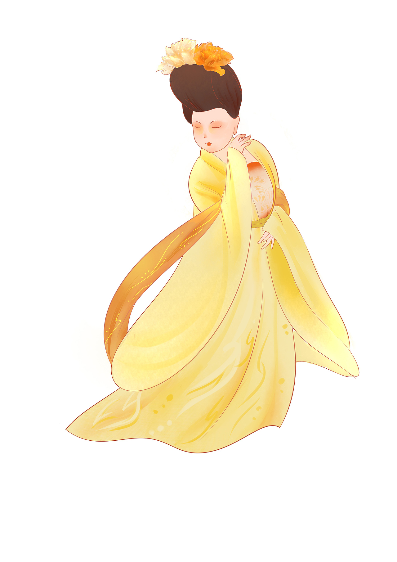 簪花仕女图（图ZMzM4MTE5MTg0） - 创作习作 - 站酷设计师吸猫达人原创素材 - 站酷ZCOOL