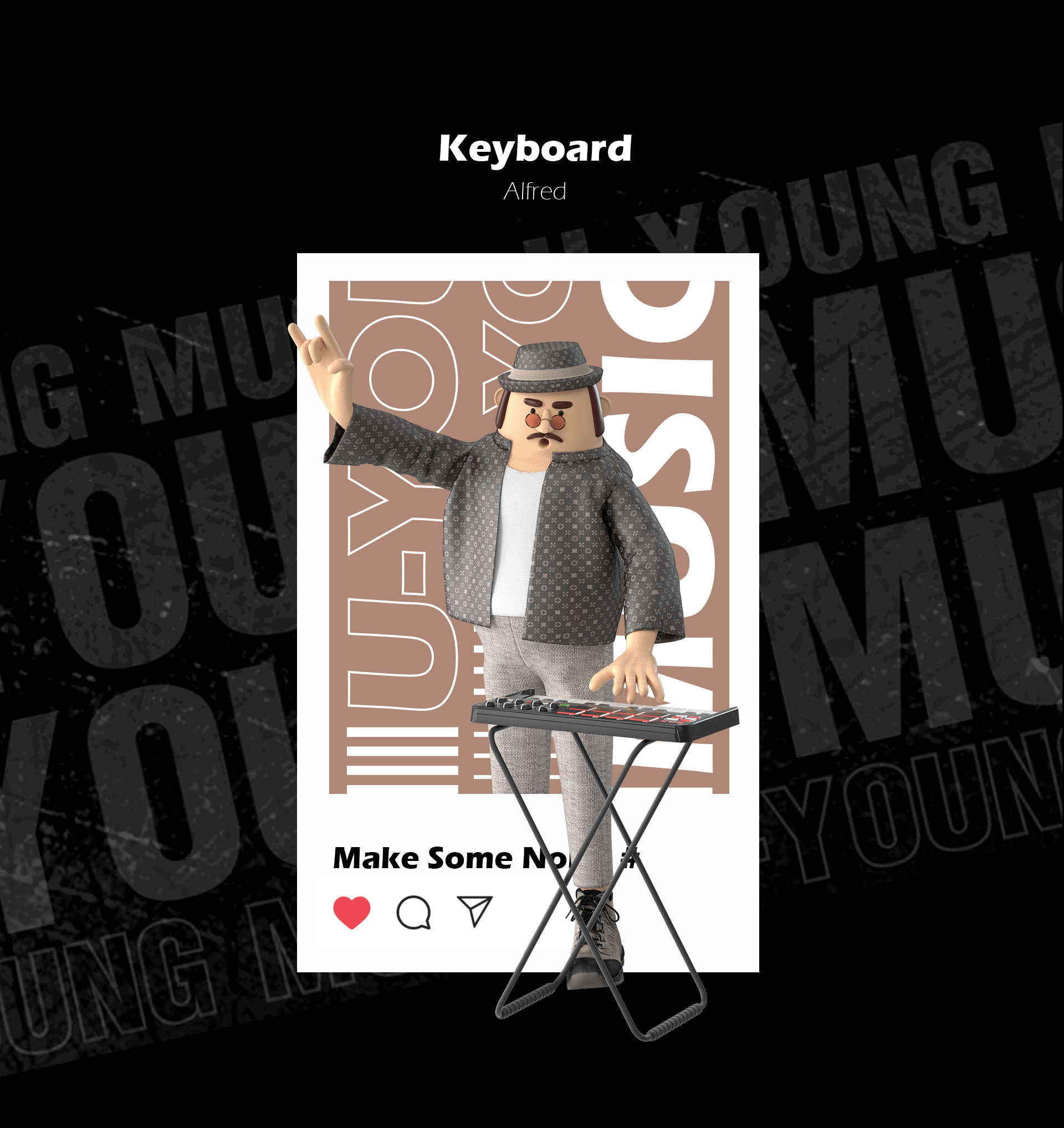 U-YOUNG MUSIC品牌+IP设计（图ZMTgwNzIwOTQw） - IP形象 - 站酷设计师BOOOM本末原创素材 - 站酷ZCOOL