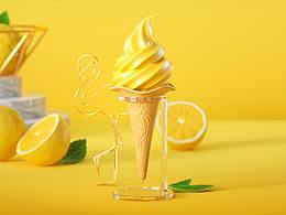 冰激凌建模渲染